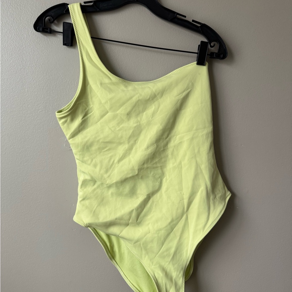 Good American Women’s Neon Yellow One Piece Bodysuit